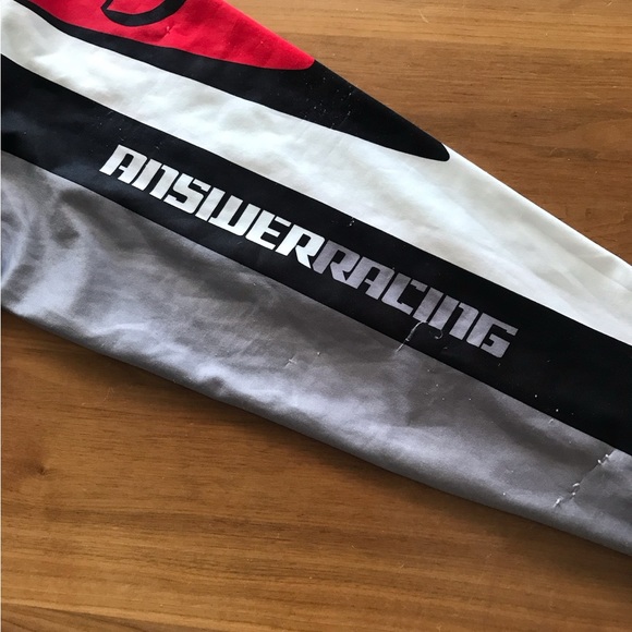 ANSWER RACING MX MOTO JERSEY MENS X-LARGE BLACK RED WHITE - Picture 4 of 11